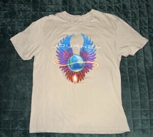 JOURNEY Mens (Unisex) Size L Journey Evolution Band T Shirt Tan FAST SHIPPING!